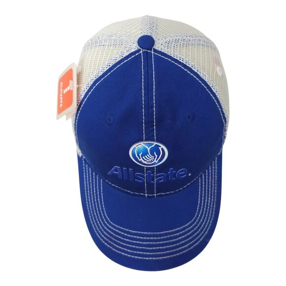Allstate Good Hands Logo Mesh Strapback Cap Trucker Baseball Hat Pro Fit Elevate - Picture 6 of 14